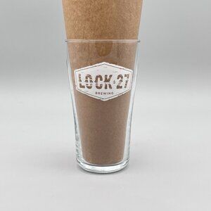 Lock 27 Brewing Logo 16 Oz. Pint Beer Glass Dayton, Ohio